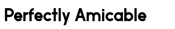 Perfectly Amicable font preview